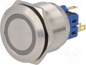 V25-21E-24G-S, Переключатель: антивандальный, Пол: 2, SPDT, 3A/220ВAC, 5A/24ВDC