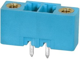 TBP02R2W-381-02BE, Pluggable Terminal Blocks Terminal block, pluggable, w screw lock, 3.81, receptical, 2 pole, blue