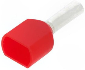 BM 00654, Наконечник: втулка, изолированный,двойной, медь, 1мм2, 8мм, обжим