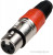 1-504 RD (XLR-MC-107), разъем XLR 3 контакта гнездо металл цанга на каб. крас.