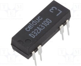 D32A3100, Реле: герконовое, DPST-NO, Uобмотки: 5ВDC, 1А, макс.100ВDC, 10Вт