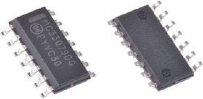 MC33079DR2G, Малошумящий операционный усилитель, 4-канальный, 16МГц [SOIC-14]