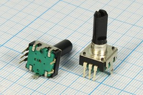 Датчик угла 24 позиций, ПКн, 13мм/F6x20, 5P, PEC12R, энкодер