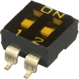 IKD0203000, 2 Way Surface Mount DIP Switch SPST, Recessed Actuator Slide Actuator