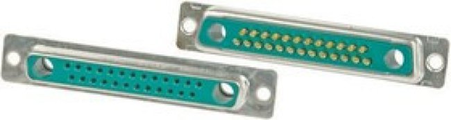 DC27W2SA00LF, DW 27 Way Panel Mount D-sub Connector Socket