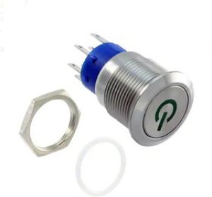 AV1911P624Q04, Pushbutton Switches AV19 SPL 3A POWER LED GREEN 24V