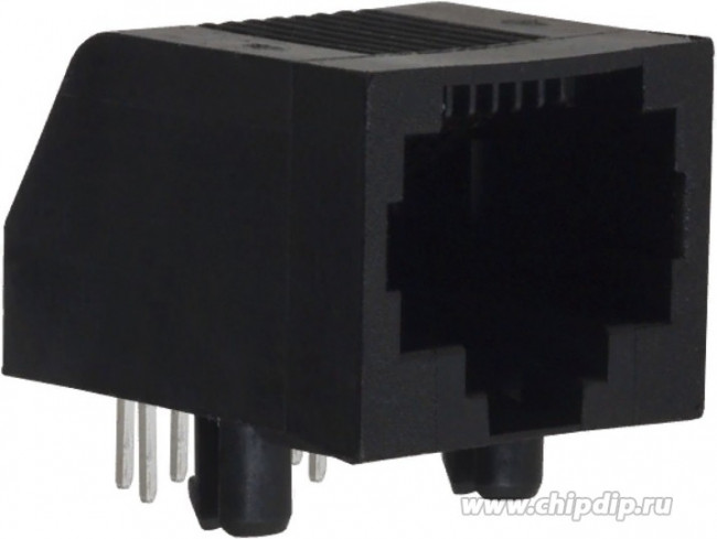 5555163-2, Modular Connectors / Ethernet Connectors 6P4C JK LO PRO R/A