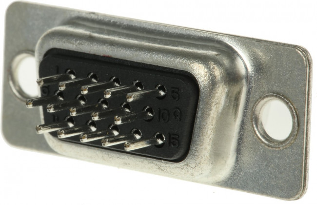 A-HDF 15 PP/Z, A-HDF 15 Way Through Hole D-sub Connector Socket