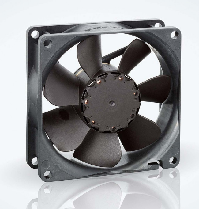 8412N/2GHP, 8400 N Series Axial Fan, 12 V dc, DC Operation, 78m³/h, 3W, IP20, 80 x 80 x 25mm