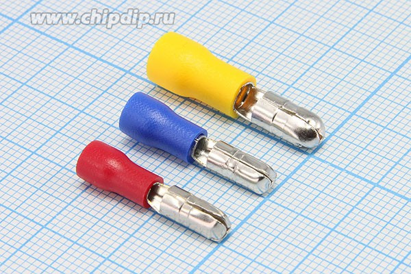 Наконечник кабельный штекер"I" 4,0, обжимной, красный, TRB-1; №773 клемма нак/каб штек "I" 4,0\\ \обж\кр\ TRB-1