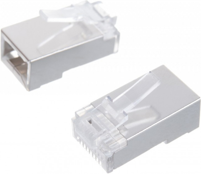 TWT-PL45/S-8P8C, Коннектор RJ-45 8P8C FTP Кат. 5e экранированный, универсальный, 100 шт. в упак. PL45/S-8P8C TWT-PL45/S-8P8C, Коннектор RJ-45 8P8C FTP Кат. 5e экранированный, универсальный, 100 шт. в упак. PL45/S-8P8C