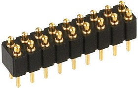 813-S1-008-10-017101, Straight Through Hole Spring Loaded Connector, 8 Contact(s), 2.54mm Pitch, 2 Row(s), Shrouded 813-S1-008-10-017101, Straight Through Hole Spring Loaded Connector, 8 Contact(s), 2.54mm Pitch, 2 Row(s), Shrouded