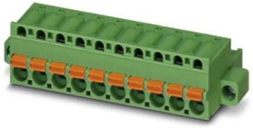 1873333, Pluggable Terminal Blocks 15 Pos 5.08mm pitch Plug 24-12AWG Spring