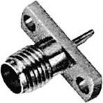 SMA-7815, Разъем SMA, гнездо, фланец 2 отверстия, пайка SMA-7815, Разъем SMA, гнездо, фланец 2 отверстия, пайка