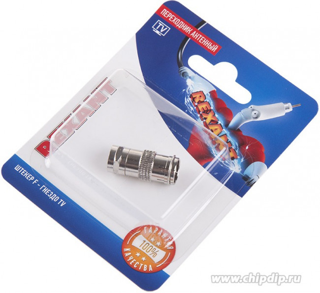 06-0028-A (05-4362-01), Переходник штекер F-гнездо TV (OBSOLETE)