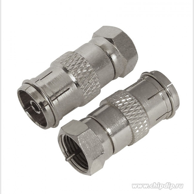 06-0028-A (05-4362-01), Переходник штекер F-гнездо TV (OBSOLETE)