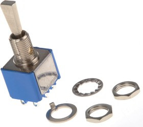5649A9, Toggle Switch, Panel Mount, On-Off-On, DPDT, Solder Terminal