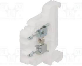 ZG-G2.5-WH, Соединитель: на рейку, 0,5-2,5мм2, Кол-во полюс: 1, клеммы: 2, TS35