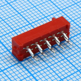 DS1015-07-10R6, Вилка на плату IDC Micro Match 10 контактов, шаг 2.54мм, монтаж в отверстия