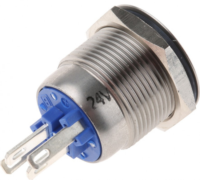 MPI002/28/BL/24, Pushbutton Switches Stainles Steel Vandl Resistant Switch