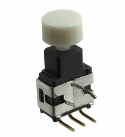 AB15AH-HB, Pushbutton Switches ON-(ON) .295 WHT CAP RIGHT ANGL PC .4VA