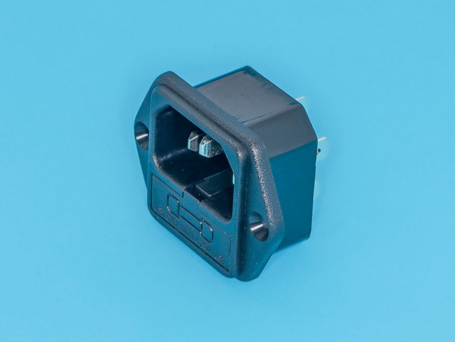 AC-3FL, Разъем 220 В, папа, вилка на блок, 3 контакта с держателем предохранителя,крепление винт AC-3FL, Разъем 220 В, папа, вилка на блок, 3 контакта с держателем предохранителя,крепление винт