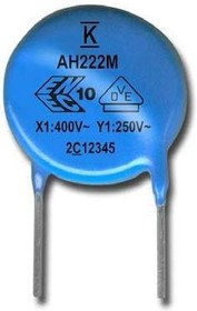 C921U222MUVDBA7317, Конденсатор: керамический, X1/Y1, 2,2нФ, Y5V, ±20%, THT, 10м C921U222MUVDBA7317, Конденсатор: керамический, X1/Y1, 2,2нФ, Y5V, ±20%, THT, 10м