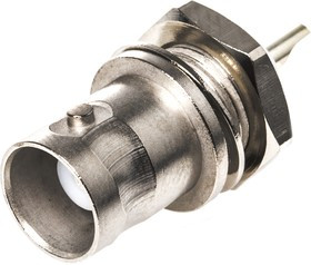 J01001B0615, jack Panel Mount BNC Connector, 50, Solder Termination, Straight Body