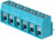 TB003V-500-P06BE, Fixed Terminal Blocks Terminal block, screw type, 5.00 , vertical, 6 poles, CUI Blue, Philip's head screw, PCB mount