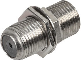 PSG08508, РЧ/Коаксиальный адаптер, F, Гнездо, F, Гнездо, Прямой Переходник с Гайкой, 75 Ом