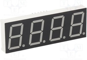 KW4-802AGB, Дисплей: LED, 7-сегментный, 20,4мм, 0,8", II.зн: 4, желто-зеленый