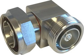 J01123C0004, Right Angle 50 RF Adapter 7/16 Plug to 7/16 Socket 6GHz