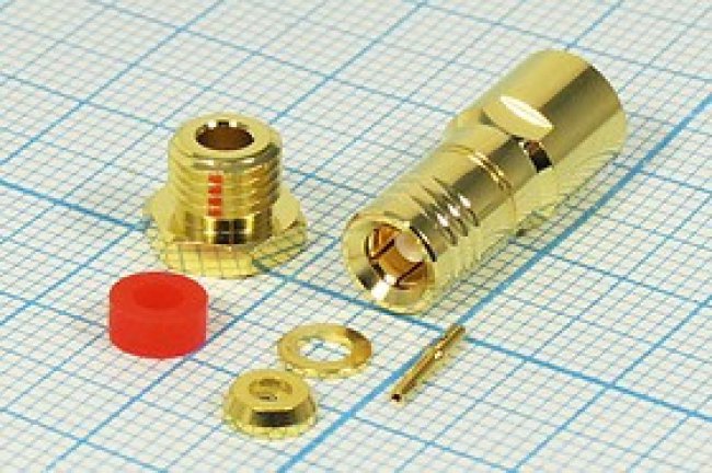Штекер SMB на кабель RG174 прижимной, позолоченный; №19123 шт SMB\RG174\\\зол Штекер SMB на кабель RG174 прижимной, позолоченный; №19123 шт SMB\RG174\\\зол