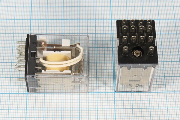 HJQ-22F-220VAC-4Z, Реле 4пер. 220VAC, 5A/250VAC