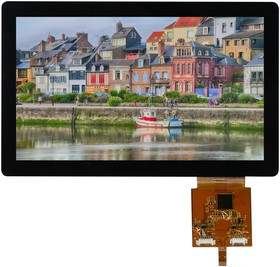 MP010832, TFT IPS LCD, 7", 1024 x 600, 1300cd/m2, PCAP, HDMI, 12V