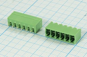 Клеммник разъемный, контакты 6P3,5, на плату, 15EDGVC-3,5-06P-14-00A(H)