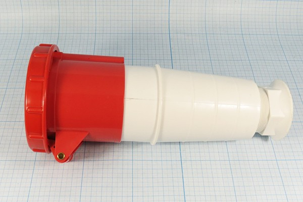 Разъем питания AC розетка, 3P+E, 80 B, 63 A, на кабель,IP54, HTN234