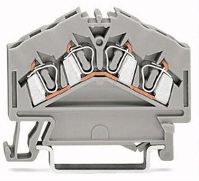 Through terminal block, spring-clamp connection, 0.08-2.5 mm², 1 pole, 24 A, 8 kV, gray, 280-646 Through terminal block, spring-clamp connection, 0.08-2.5 mm², 1 pole, 24 A, 8 kV, gray, 280-646