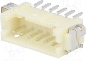DF13A-6P-1.25H-75, Гнездо, провод-плата, "папа", DF13, 1,25мм, PIN 6, SMT, на PCB DF13A-6P-1.25H-75, Гнездо, провод-плата, "папа", DF13, 1,25мм, PIN 6, SMT, на PCB