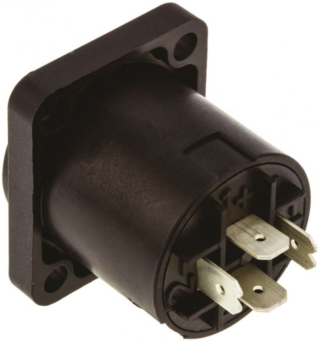 NTR-NL4MP, Гнездо, для громкоговорителей, "папа", PIN: 4, 30А, 250В NTR-NL4MP, Гнездо, для громкоговорителей, "папа", PIN: 4, 30А, 250В