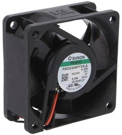 PMD2406PTVXA, Вентилятор: DC, осевой, 24ВDC, 60x60x25мм, 67,95куб.м/ч, 45дБА, Vapo