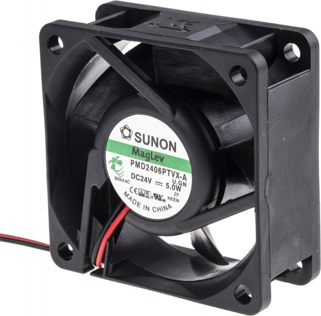 PMD2406PTVXA, Вентилятор: DC, осевой, 24ВDC, 60x60x25мм, 67,95куб.м/ч, 45дБА, Vapo