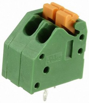 1-2834011-2, PCB Terminal Block, 2-Contact, 3.5mm Pitch, Through Hole Mount, 1-Row, Solder Termination