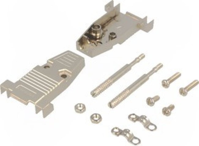 DS1047-09M2L1-N, Корпус для разъемов D-Sub, прямой, экранированный, UNC4-40