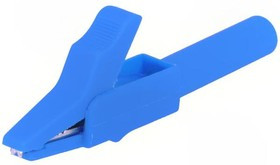 AX-CR-4PM-BL, Зажим "крокодил", 15А, синий, Диап.захвата: макс.12мм, Длина: 56мм