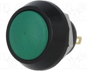 V12B-12G-A, Переключатель антивандальный, 1, SPST-NO, 2A/36VDC, IP65, 1000МОм