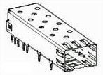 2227303-1, I/O Connectors CAGE ASSEMBLY, SFP, .140 SOLDE 2227303-1, I/O Connectors CAGE ASSEMBLY, SFP, .140 SOLDE