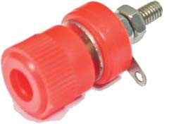 Клемма приборная, 34x15 d3,8мм, 6 А, красный, отверстие 4,0мм, Клемма приборная, 34x15 d3,8мм, 6 А, красный, отверстие 4,0мм,
