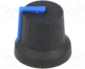 K87MBR-B6DBLU, Ручка, с указателем, резина,пластик, dоси: 6мм, d16,8x14,5мм