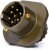 62GB-812-16, 62GB MIL-DTL-26482 Plug Dust Cap, Shell Size 16, with Zinc Cobalt Finish, Aluminium